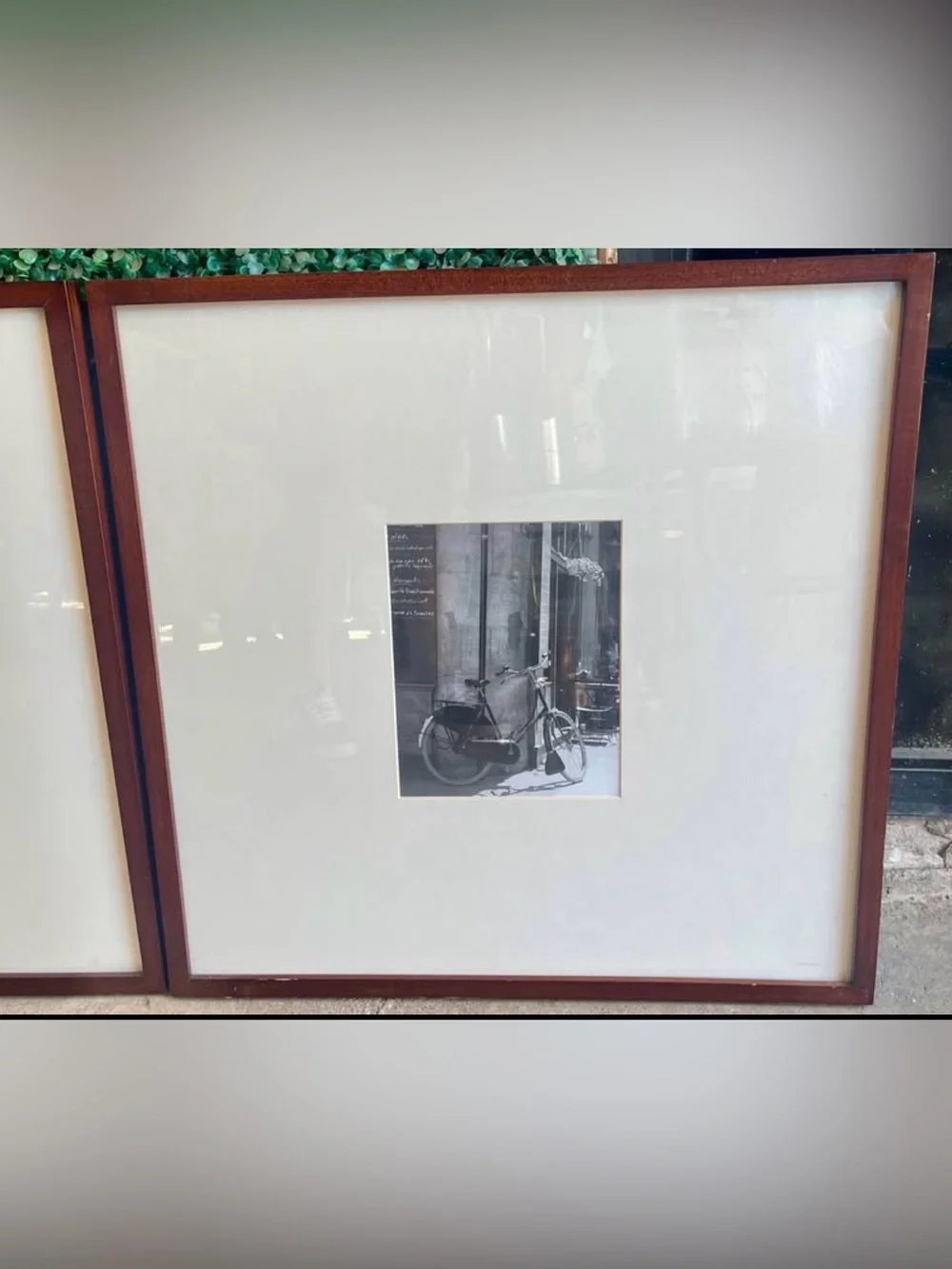 ✨ Pottery Barn Framed Art Set of 2 Black & White European Street Photography ✨
